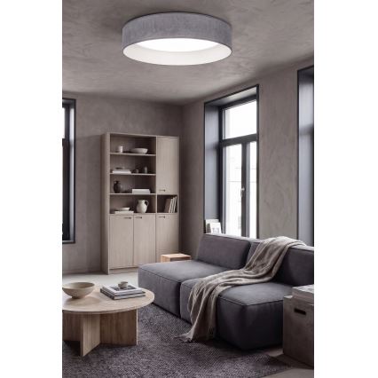 Brilagi - VELVET SMART VARI LED Dimmable Ceiling Light 36W/230V 3000-6500K Ø55 cm Gray + Remote Control