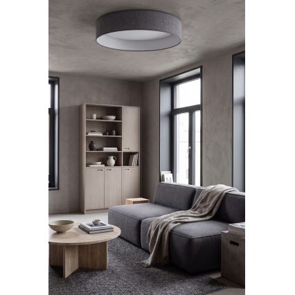 Brilagi - VELVET SMART VARI LED Dimmable Ceiling Light 36W/230V 3000-6500K Ø55 cm Gray + Remote Control