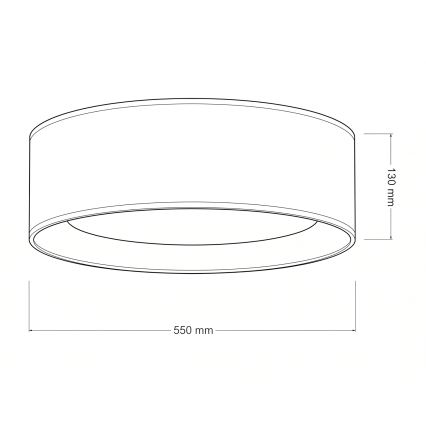 Brilagi - VELVET SMART VARI LED Dimmable Ceiling Light 36W/230V 3000-6500K Ø55 cm Gray + Remote Control