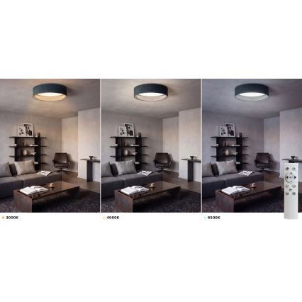 BRILAGI - VELVET SMART VARI LED Dimmable Ceiling Light, 24W, 230V, 3000-6500K, Ø45 cm, Green + Remote Control