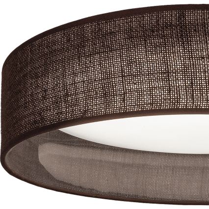 Brilagi - VELVET SMART VARI Dimmable LED Ceiling Light, 36W/230V, 3000–6500K, Ø55 cm, Brown + Remote Control