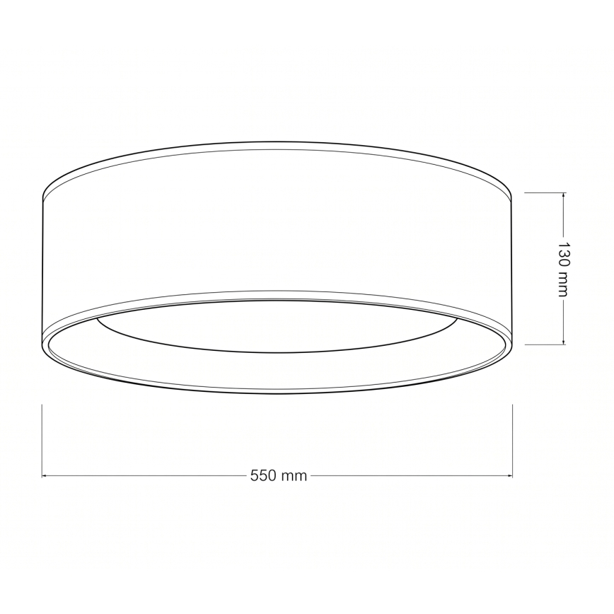 Brilagi - VELVET SMART VARI Dimmable LED Ceiling Light, 36W/230V, 3000–6500K, Ø55 cm, Brown + Remote Control
