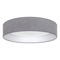 Brilagi - VELVET SMART VARI LED Dimmable Ceiling Light 36W/230V 3000-6500K Ø55 cm Gray + Remote Control
