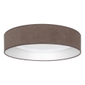 Brilagi - VELVET SMARTIX Dimmable LED Ceiling Light LED/24W/230V 3000-6000K Ø 45 cm Brown Wi-Fi Tuya Beacon + Remote Control