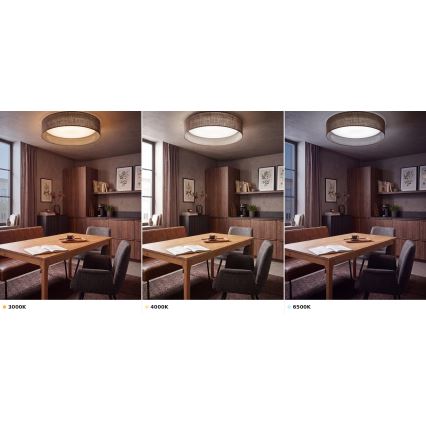 BRILAGI - LED Ceiling Light VELVET VARI LED/24W/230V 3000/4000/6500K Ø 45 cm brown