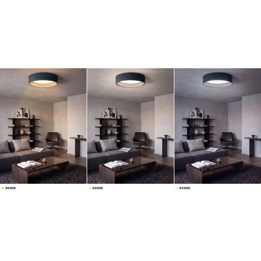 BRILAGI - VELVET VARI LED Ceiling Light, 24W/230V, 3000/4000/6500K, Ø 45 cm, Green