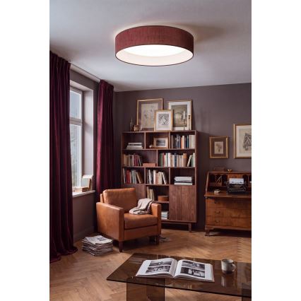 Brilagi - LED Ceiling Light VELVET VARI LED/24W/230V 3000/4000/6500K Ø 45 cm burgundy