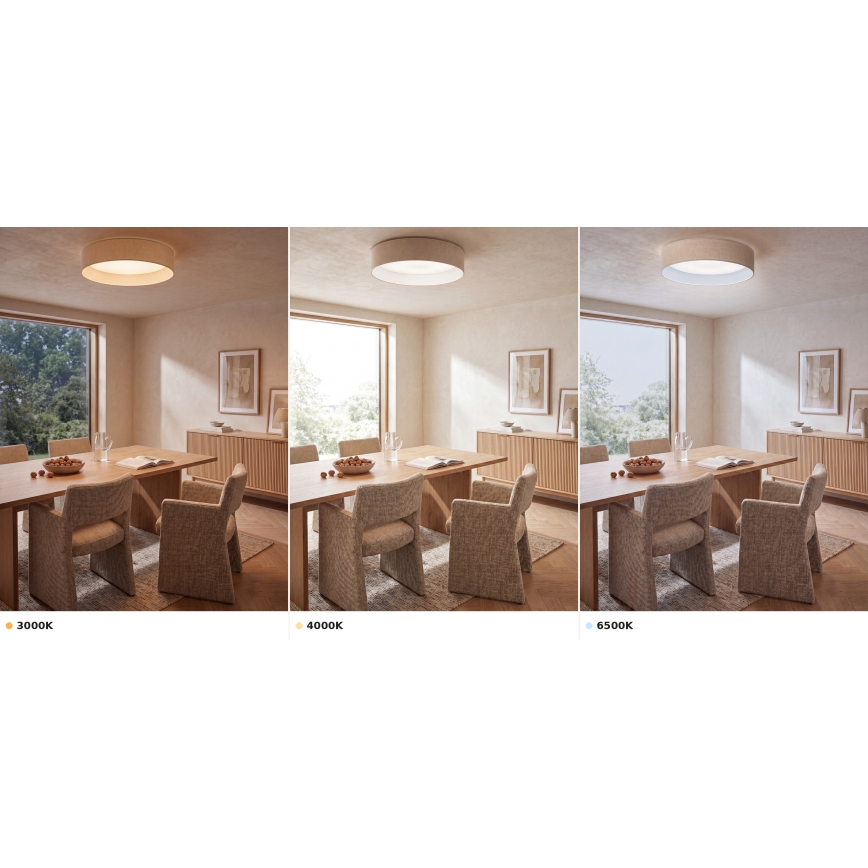 BRILAGI - LED Ceiling Light VELVET VARI LED/24W/230V 3000/4000/6500K Ø 45 cm cream