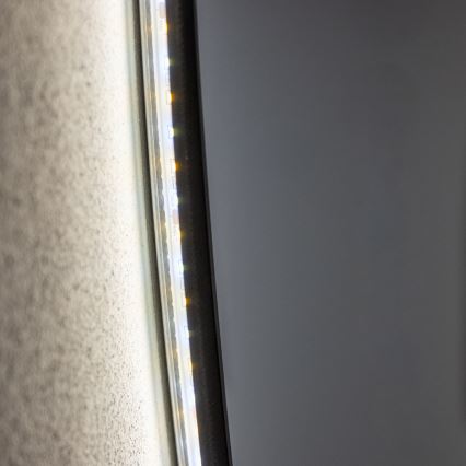 Brilagi - VENA BLACK LED Bathroom Mirror, 32W, 230V, Ø 100 cm, IP44, CRI 90, Dimmable + CCT
