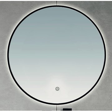 Brilagi - VENA BLACK LED Bathroom Mirror, 32W, 230V, Ø 100 cm, IP44, CRI 90, Dimmable + CCT