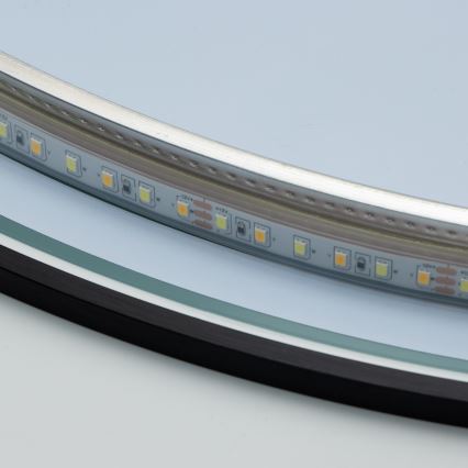Brilagi - VENA BLACK LED Bathroom Mirror LED/19W/230V Ø 60 cm IP44 CRI 90 dimmable + CCT