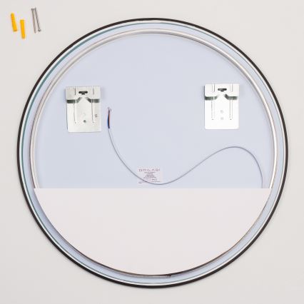 Brilagi - VENA BLACK LED Bathroom Mirror LED/19W/230V Ø 60 cm IP44 CRI 90 dimmable + CCT