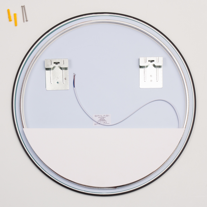 Brilagi - VENA BLACK LED Bathroom Mirror LED/19W/230V Ø 60 cm IP44 CRI 90 dimmable + CCT