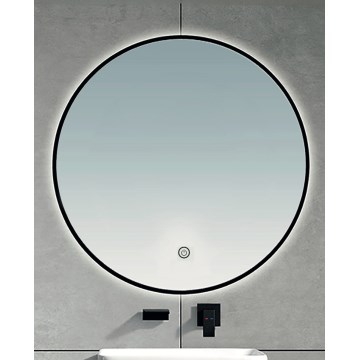 Brilagi - VENA BLACK LED Bathroom Mirror LED/19W/230V Ø 60 cm IP44 CRI 90 dimmable + CCT