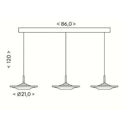 Brilagi - VERANO LED Cable Pendant 3xLED/15W/230V