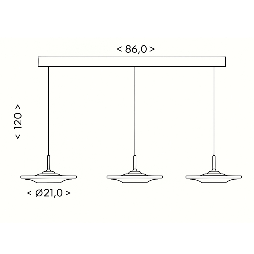 Brilagi - VERANO LED Cable Pendant 3xLED/15W/230V