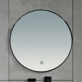 Brilagi - VERESE LED Bathroom Mirror LED/19W/230V Ø 60 cm Black IP44 CRI 90 Dimmable + CCT