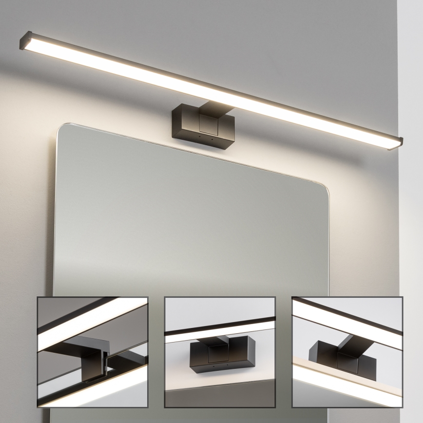 Brilagi - VESTRA 3-in-1 LED Mirror Light for Bathroom, 15W, 230V, 80 cm, IP44, Black