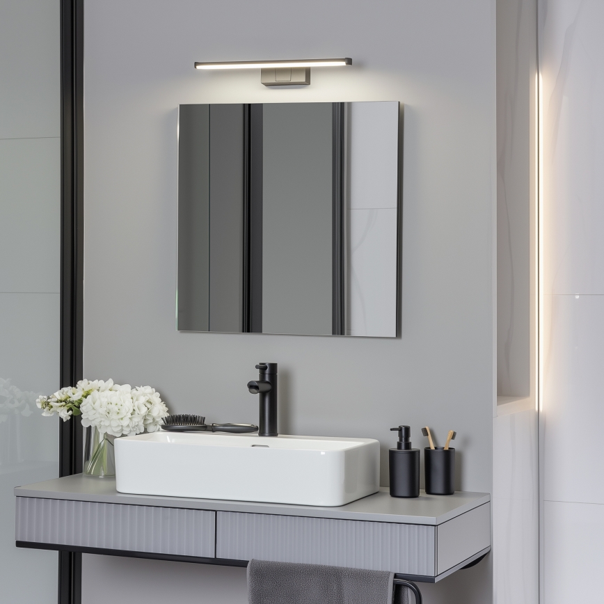 Brilagi - VESTRA 3-in-1 LED Bathroom Mirror Light, 8W/230V, 40 cm, IP44, Black
