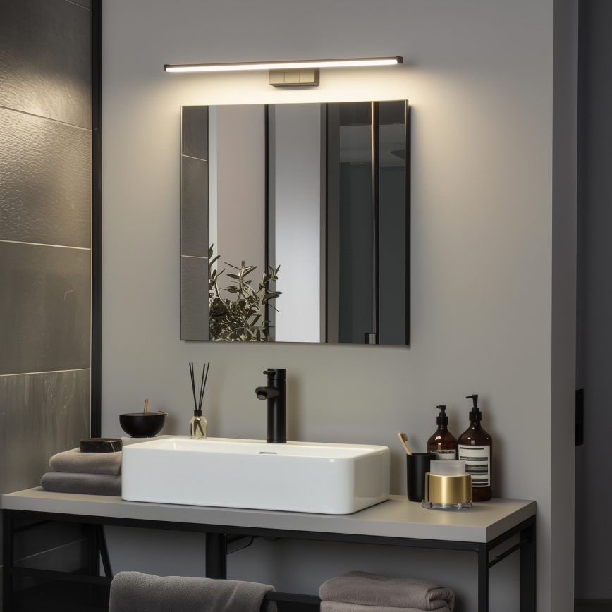 Brilagi - VESTRA 3-in-1 LED Bathroom Mirror Light, 12W, 230V, 60 cm, IP44, Black