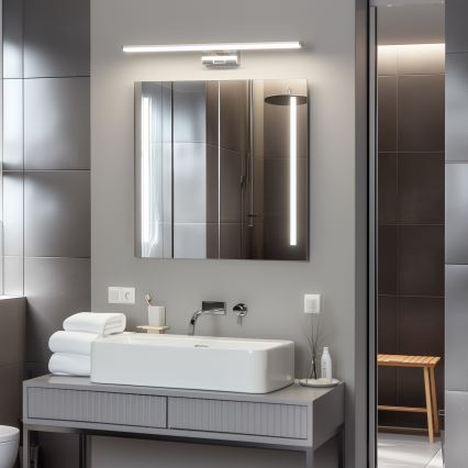 Brilagi - VESTRA 3-in-1 LED Bathroom Mirror Light LED/12W/230V 60 cm IP44 Polished Chrome