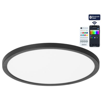 Brilagi - VIBE RGBW LED Dimmable Ceiling Light LED/24W/230V 3000-6500K Black + Remote Control