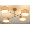 Brilagi - VIRGO flush-mounted chandelier 4xE14/40W/230V cream/gold