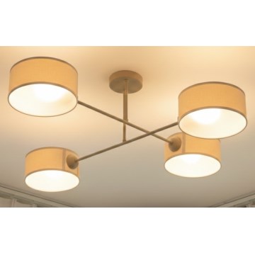 Brilagi - VIRGO flush-mounted chandelier 4xE14/40W/230V cream/gold