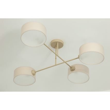 Brilagi - VIRGO flush-mounted chandelier 4xE14/40W/230V cream/gold