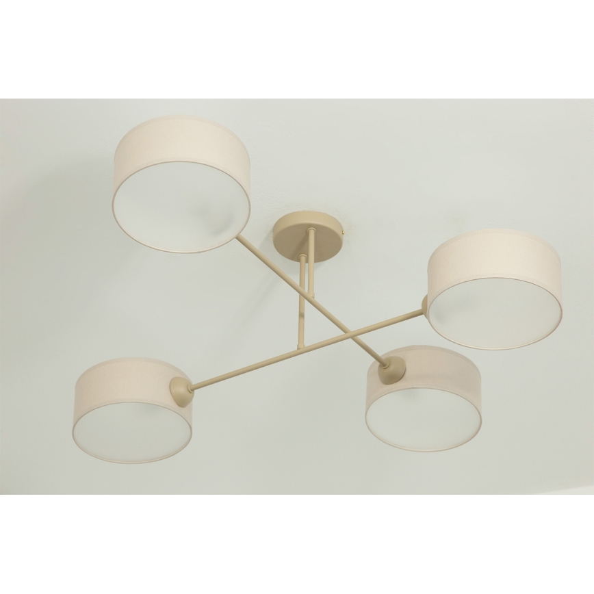 Brilagi - VIRGO flush-mounted chandelier 4xE14/40W/230V cream/gold