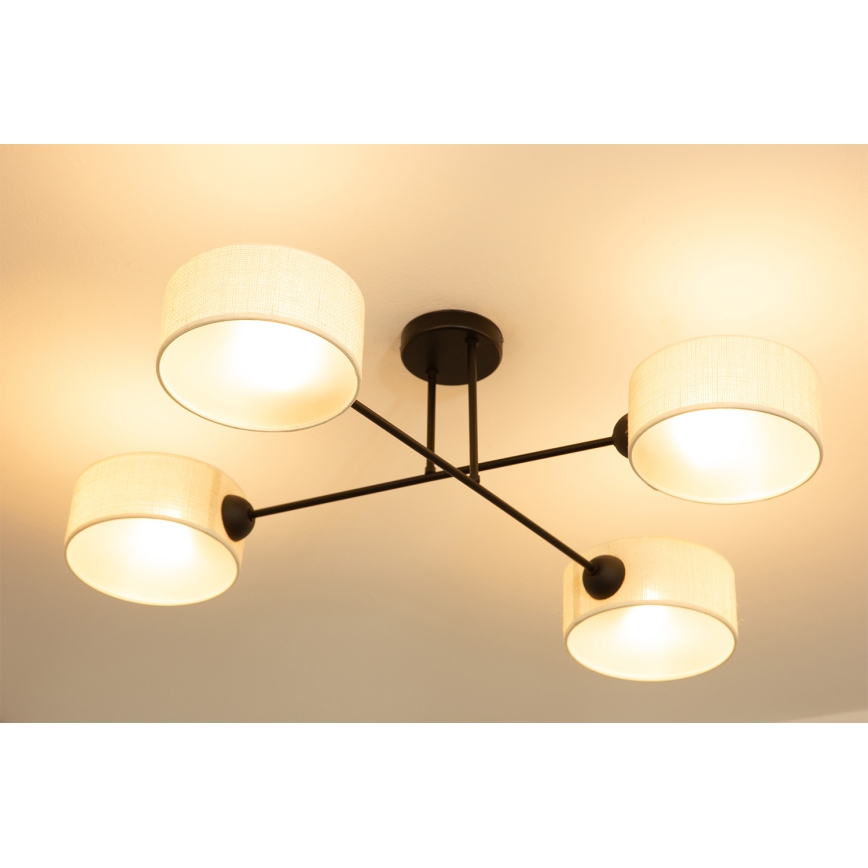 Brilagi - VIRGO Surface-mounted chandelier 4xE14/40W/230V cream/black