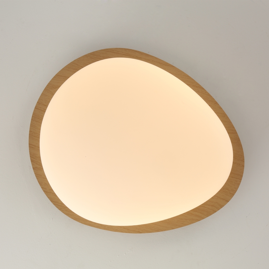 Brilagi - VISBY WOOD LED Ceiling Light, 18W, 230V, Ø 38 cm, Brown