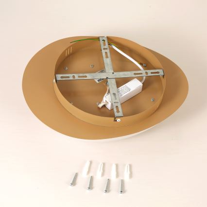 Brilagi - VISBY WOOD LED Ceiling Light LED/18W/230V, 38 cm dia., Brown