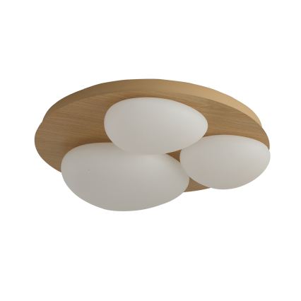 Brilagi - VISBY WOOD LED Ceiling Light LED/36W/230V Ø 50 cm Brown