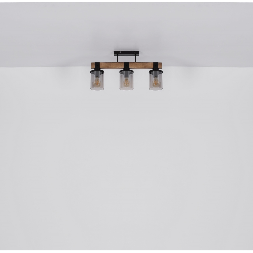 Brilagi - VISTA Flush-Mount Chandelier 3xE27/60W/230V Oak