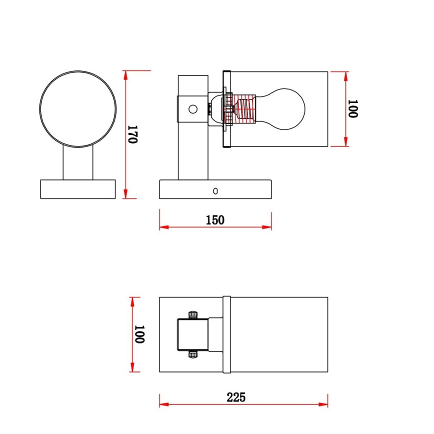 Brilagi - VISTA Wall Lamp 1xE27/60W/230V Oak