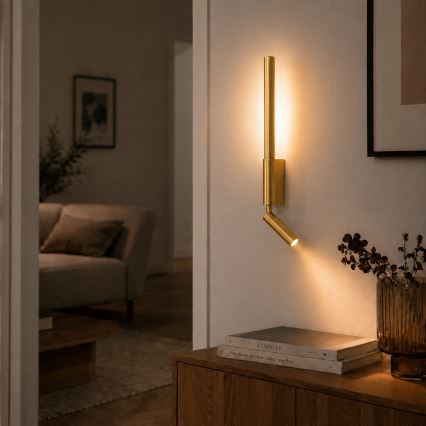 BRILAGI - VIXON LED Wall-Mounted Spotlight LED/3W/230V + LED/5W, Gold, CRI 90