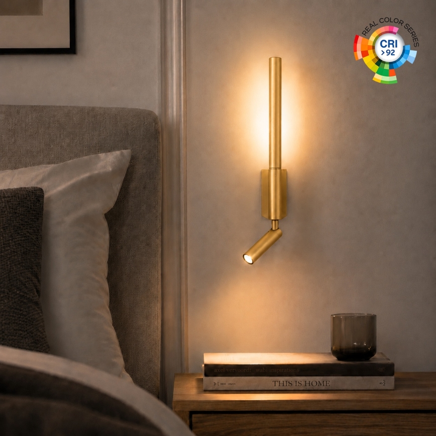 BRILAGI - VIXON LED Wall-Mounted Spotlight LED/3W/230V + LED/5W, Gold, CRI 90