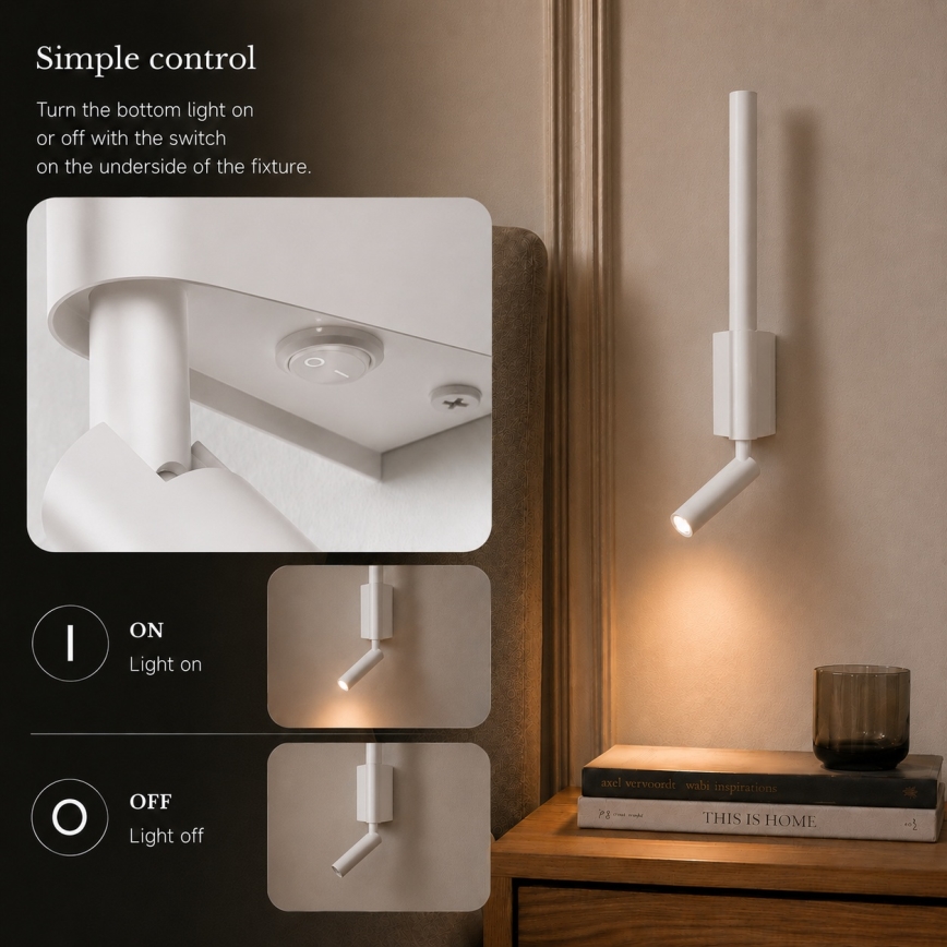 BRILAGI - VIXON LED Wall-Mounted Spotlight LED/3W/230V + LED/5W White CRI 90