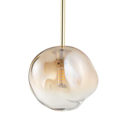 Brilagi - VULCANO Cable-Hung Pendant Light 1xG9/8W/230V Gold / Smoky Beige