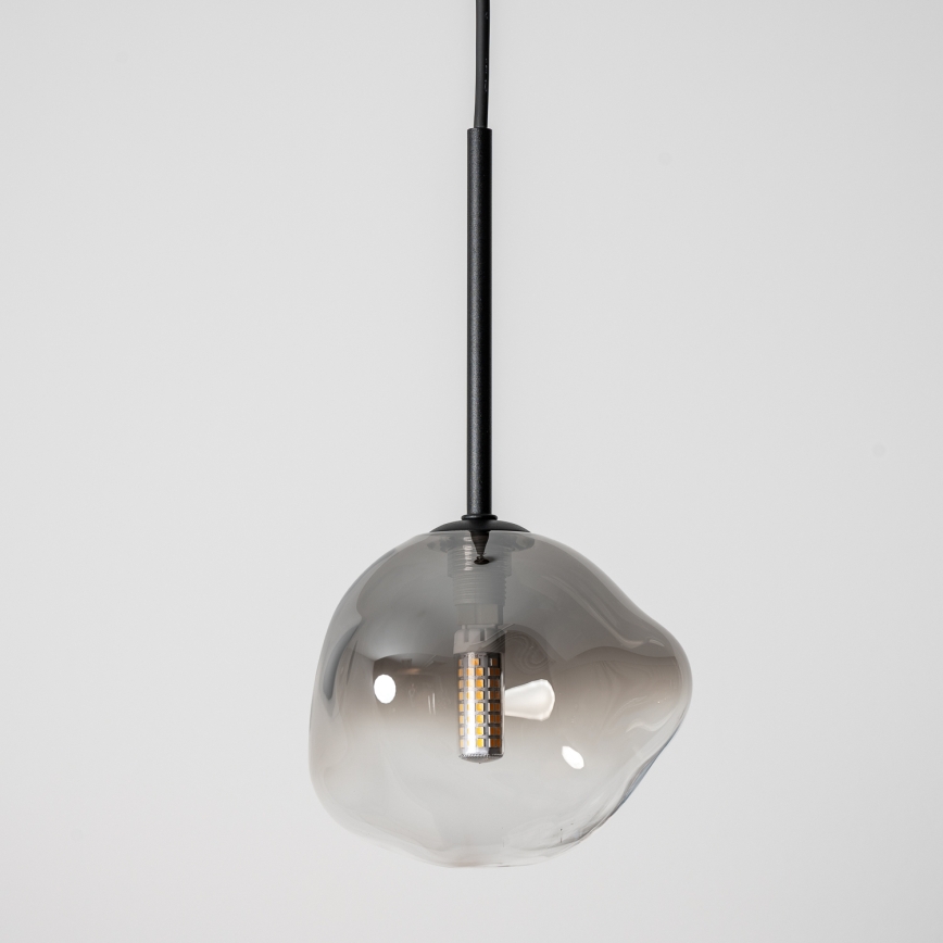 BRILAGI - VULCANO cable-hung pendant light 1xG9/8W/230V Ø 15 cm Black / Smoked Black