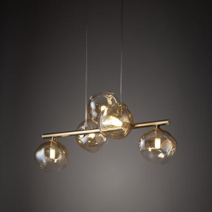 Brilagi - VULCANO Cable Pendant 5xG9/8W/230V Gold/Smoked Beige