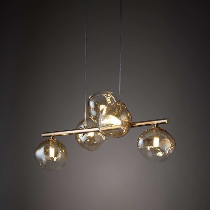 Brilagi - VULCANO Cable Pendant 5xG9/8W/230V Gold/Smoked Beige