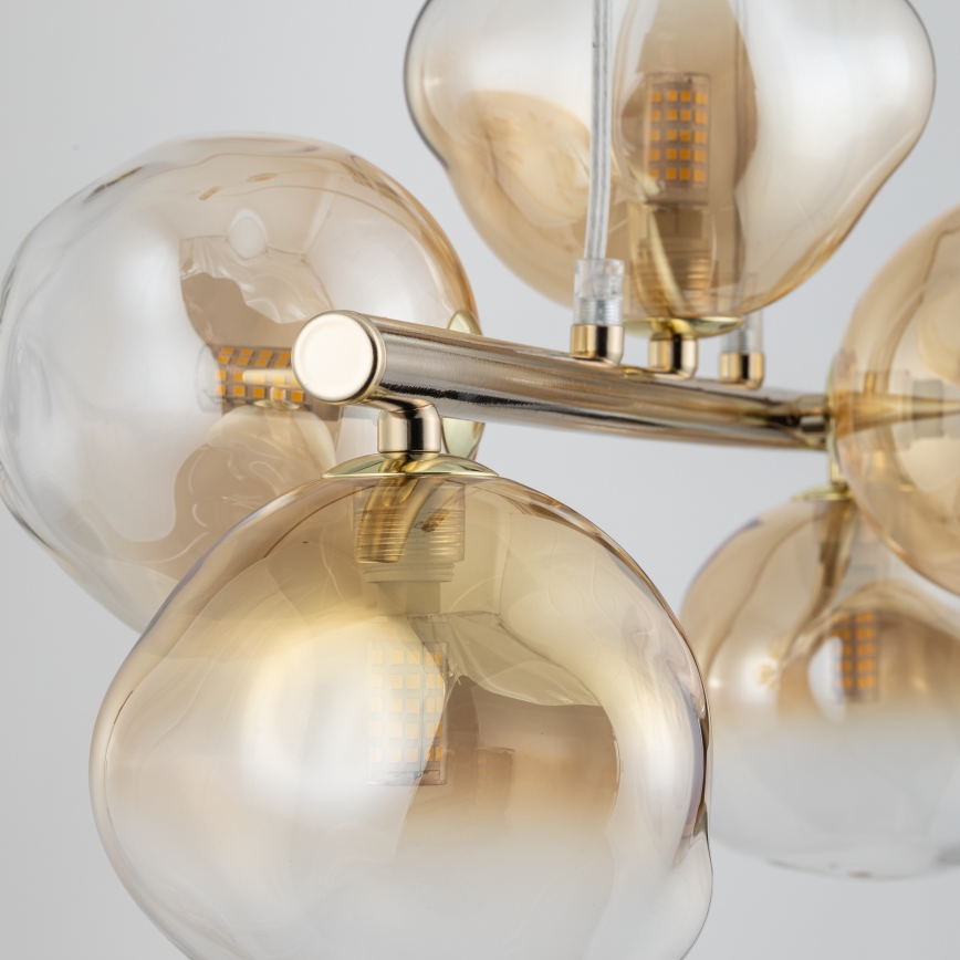 Brilagi - VULCANO Cable Pendant 5xG9/8W/230V Gold/Smoked Beige