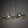 Brilagi - VULCANO Cable Pendant 9xG9/8W/230V Black/Smoked Black