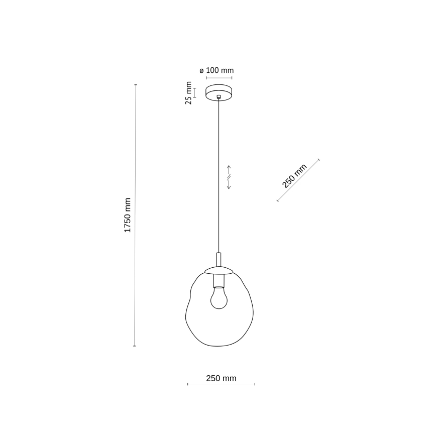 Brilagi - VULCANO Cable Pendant Light 1xE27/15W/230V Beige / Smoky Beige