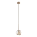 Brilagi - VULCANO Cable Pendant Light 1xG9/8W/230V Beige/Smoked Beige