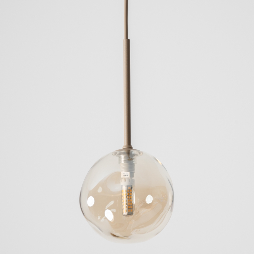 BRILAGI - VULCANO Cable Pendant Light 1xG9/8W/230V Ø 15 cm Beige/Smoked Beige