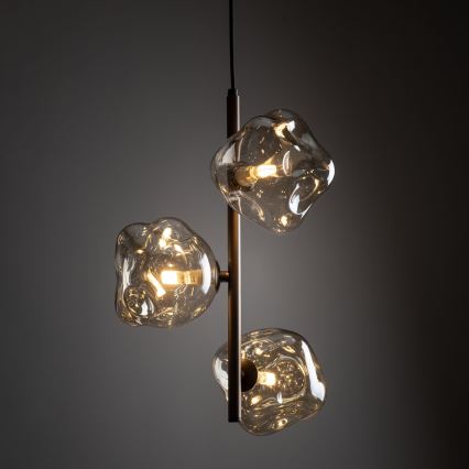 Brilagi - VULCANO Cable-Suspended Pendant Light 3xG9/8W/230V, Brown/Smoky Beige