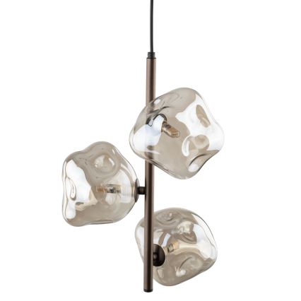 Brilagi - VULCANO Cable-Suspended Pendant Light 3xG9/8W/230V, Brown/Smoky Beige